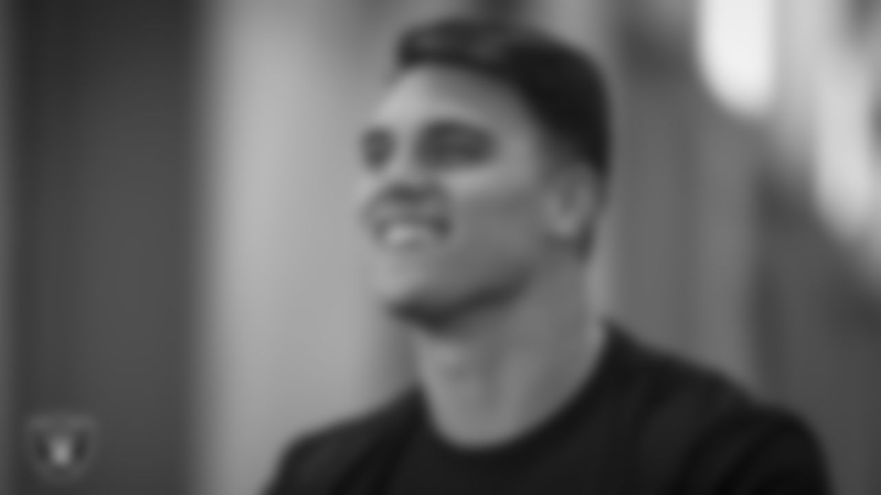 Las Vegas Raiders linebacker Tanner Muse sits down for an interview with Silver and Black Productions after arriving for 2020 Training Camp.
