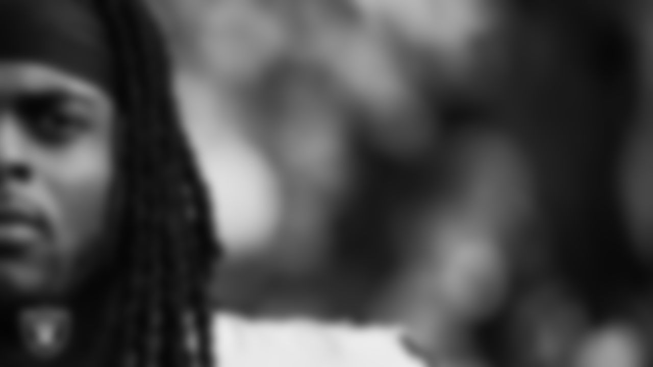Las Vegas Raiders wide receiver Davante Adams (17) during the national anthem before the regular season away game against the Seattle Seahawks at Lumen Field.