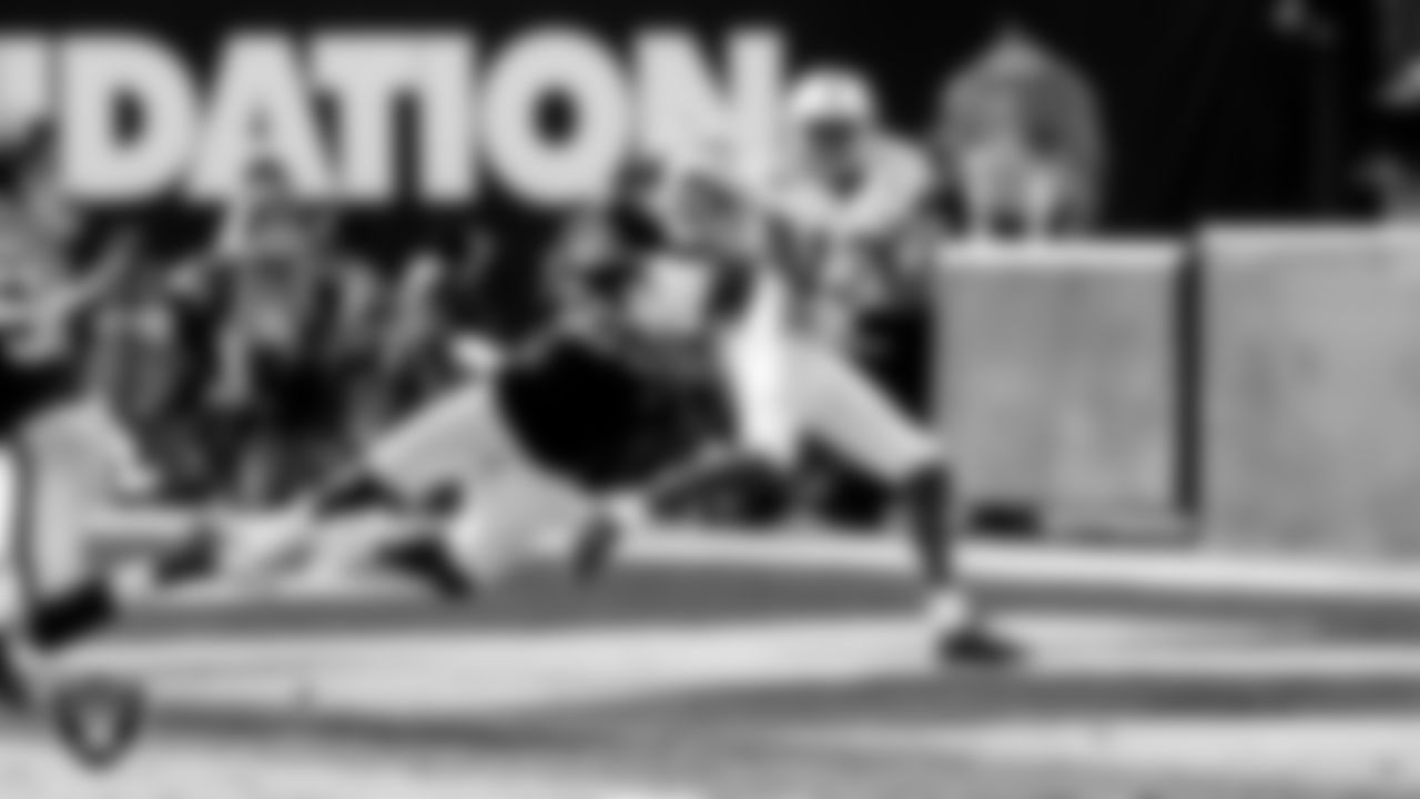 Raiders safety Erik Harris (25) breaks up a pass during the regular season home game against the Indianapolis Colts at Oakland-Alameda County Coliseum, Sunday, October 28, 2018, in Oakland, Calif.