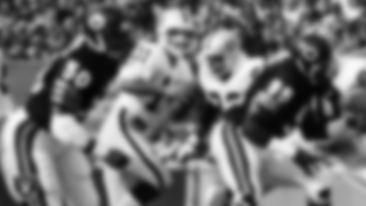 Oakland Raiders quarterback David Humm (11) looks for a receiver during an away game against the Chicago Bears at Soldier Field.