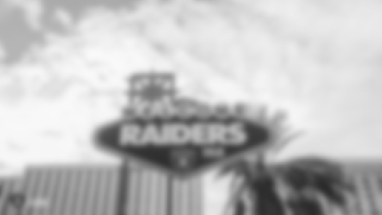 Raiders fans enjoy the FOX5 Las Vegas Watch Party during a preseason game against the Packers at Downtown Las Vegas Events Center, Friday, August 24, 2018, in Las Vegas, Nevada.