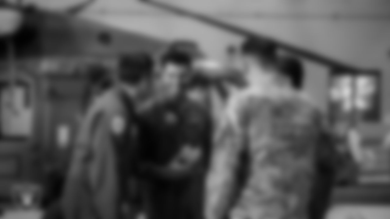 Service members during Operation Donut Drop at Nellis Air Force Base.