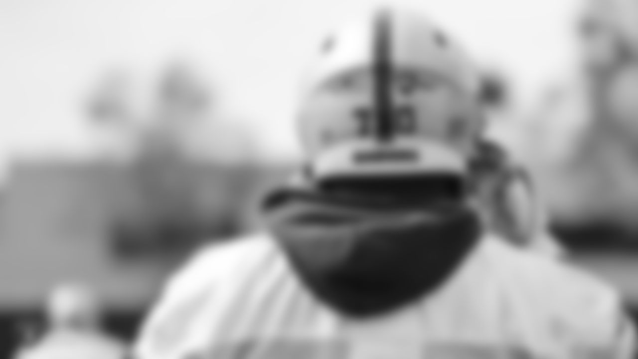 Oakland Raiders offensive guard Kelechi Osemele (70) on the field for practice at the Oakland Raiders Practice Facility, Friday, September 14, 2018, in Alameda, California.