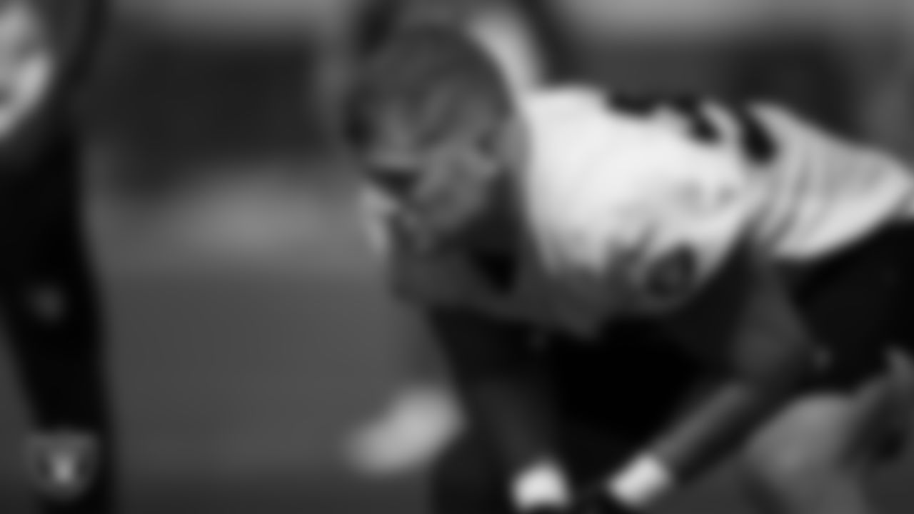 Las Vegas Raiders defensive end Carl Nassib (94) during practice at Intermountain Healthcare Performance Center.