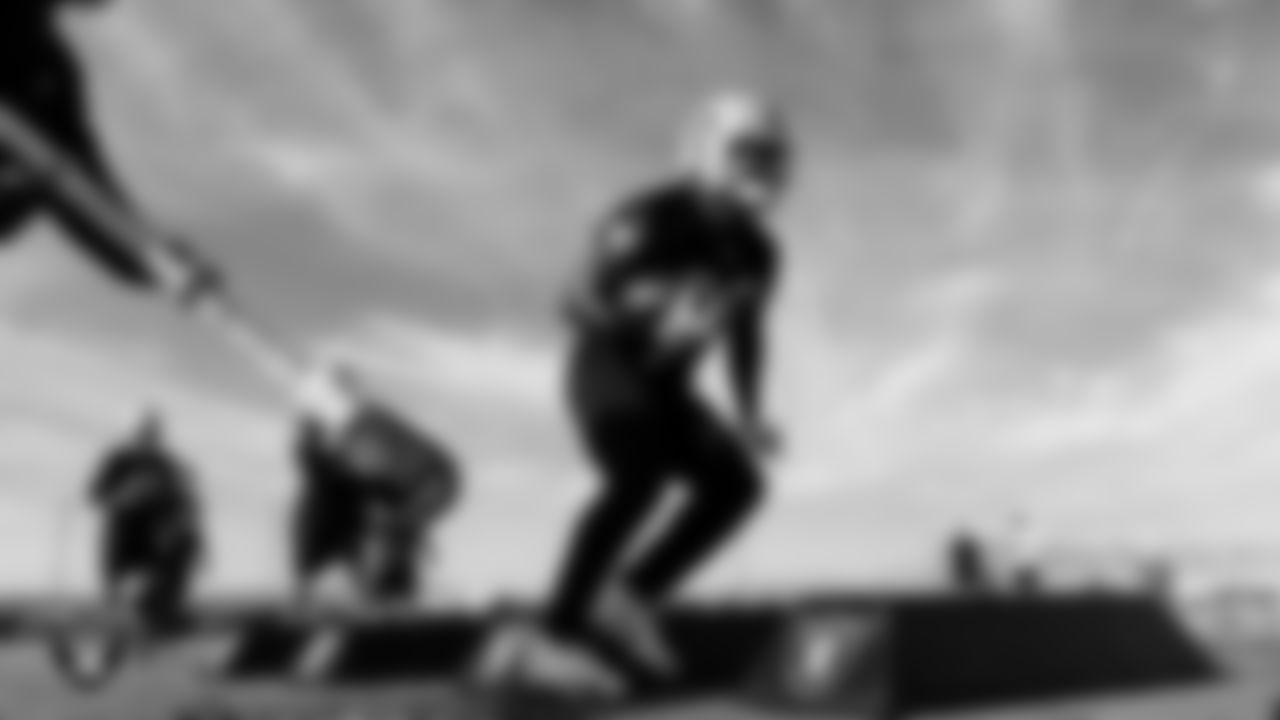Las Vegas Raiders running back Josh Jacobs (28) on the field for practice at 2020 Training Camp.