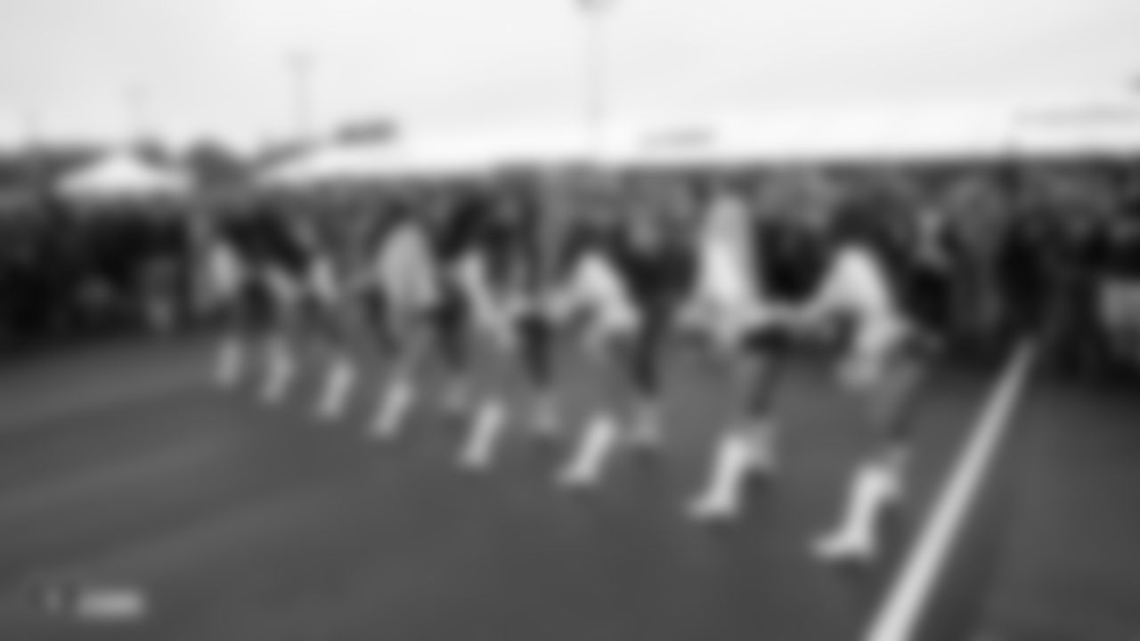 The Raiderettes tour London before the Oakland Raiders game against the Seattle Seahawks at Wembley Stadium, Sunday, October 14, 2018, in London, England. The Oakland Raiders lost 27-3.