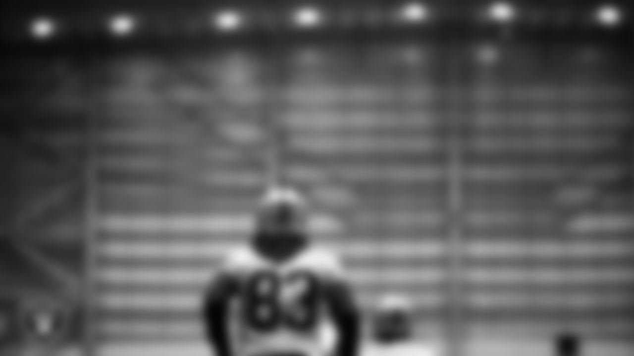 Las Vegas Raiders tight end Darren Waller (83) during practice at Intermountain Healthcare Performance Center.