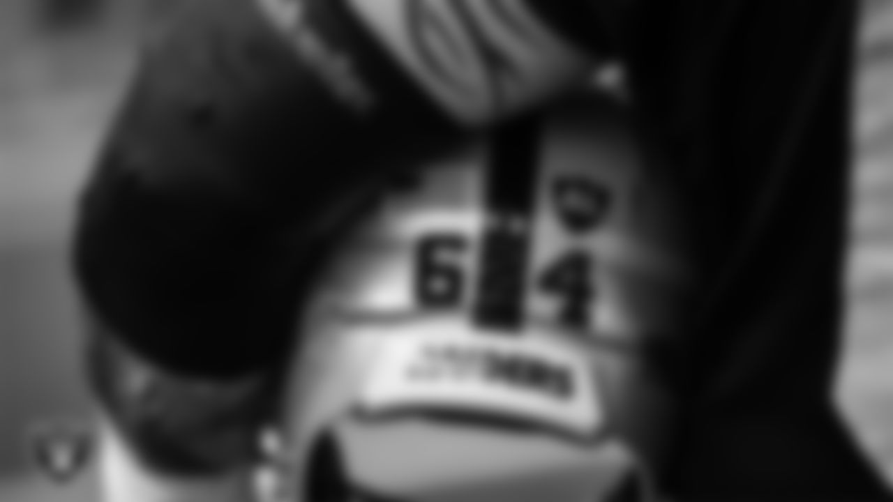 Las Vegas Raiders guard Richie Incognito (64) during practice.