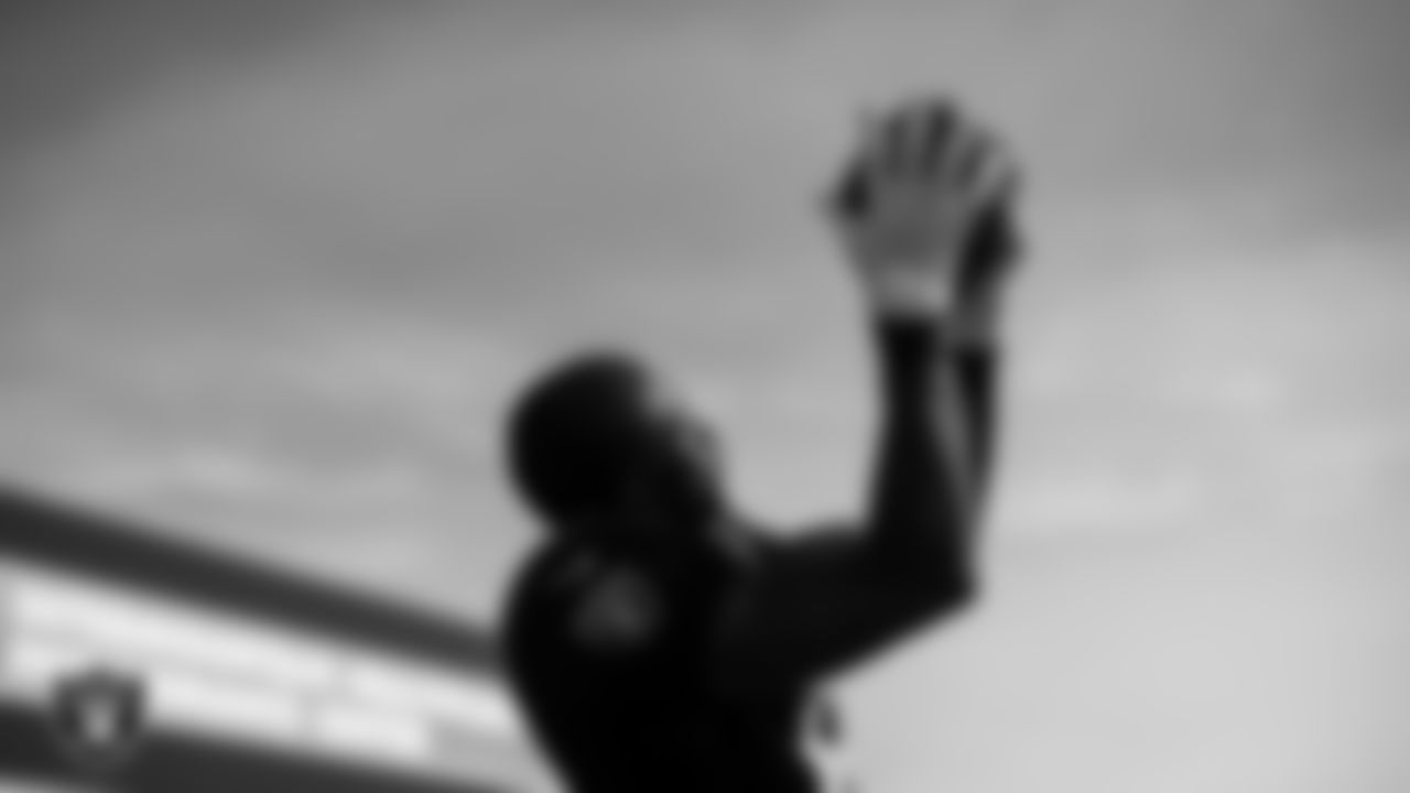 Las Vegas Raiders wide receiver Nelson Agholor (15) during practice.