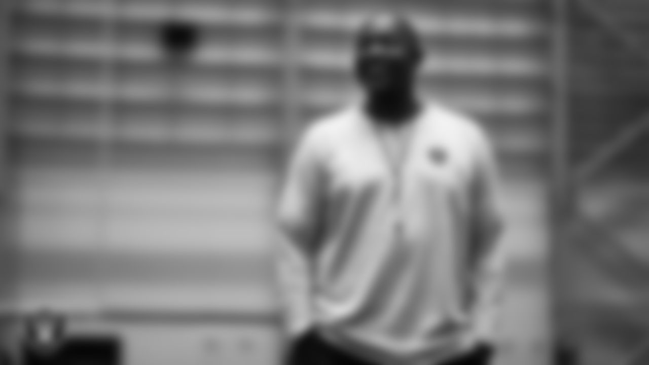 Las Vegas Raiders defensive coordinator Patrick Graham on the field for practice at 2023 Training Camp at Intermountain Health Performance Center.