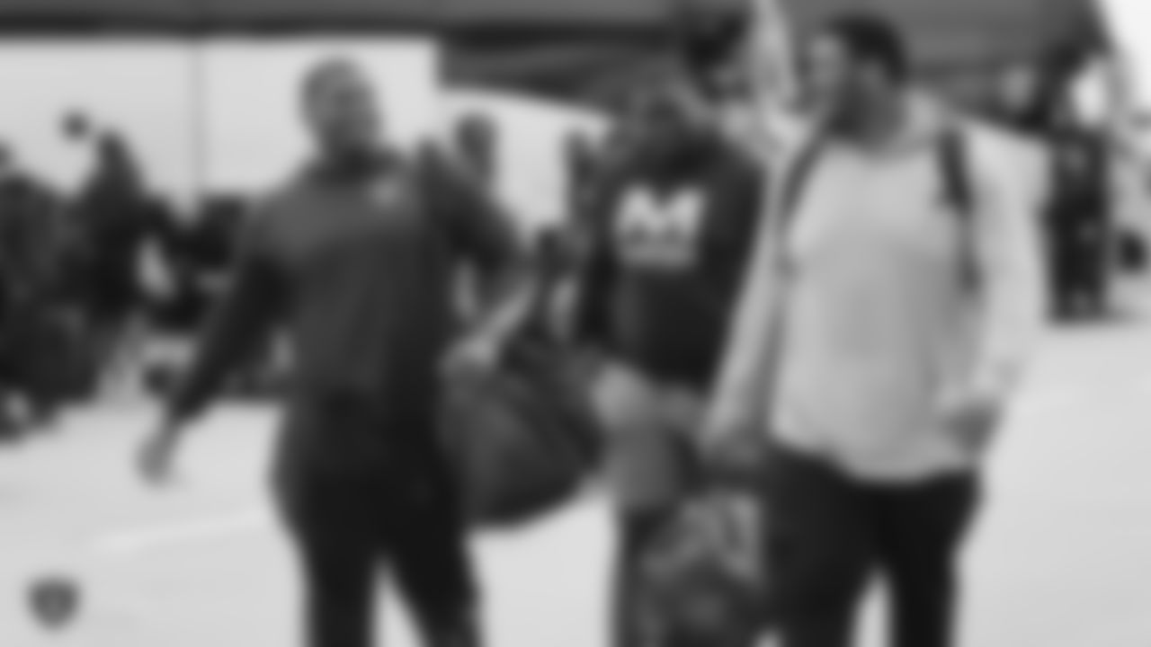 The Raiders depart for the game against the Los Angeles Chargers.