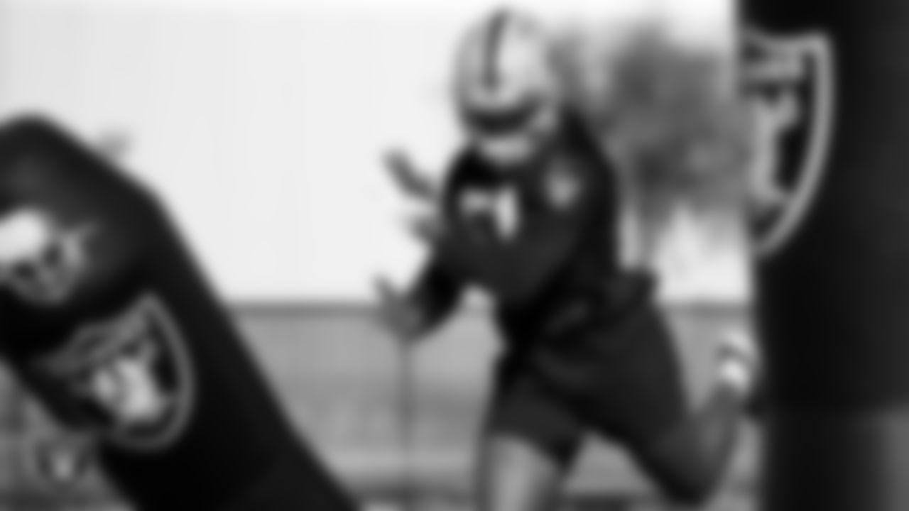 Las Vegas Raiders defensive end Malcolm Koonce (51) during practice at Intermountain Healthcare Performance Center.
