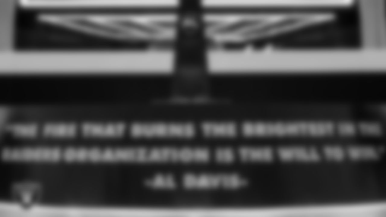 The original Al Davis Memorial Torch is eternally lit at Raiders headquarters in Henderson, Nev.