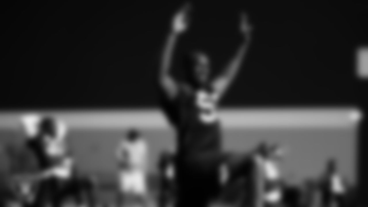 Las Vegas Raiders defensive end Chandler Jones (55) at a workout during phase two of the offseason program.