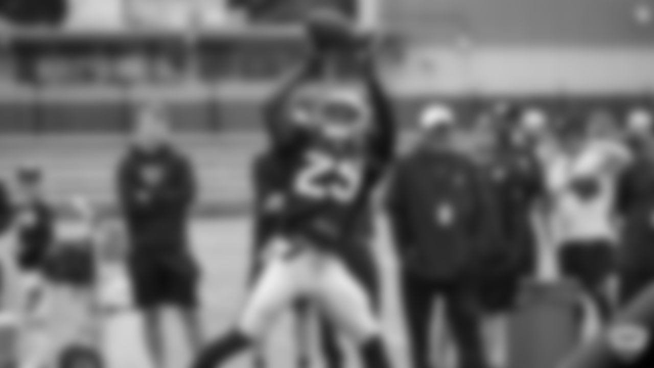 Raiders safety Lamarcus Joyner (29) on the field for practice at 2019 Training Camp.