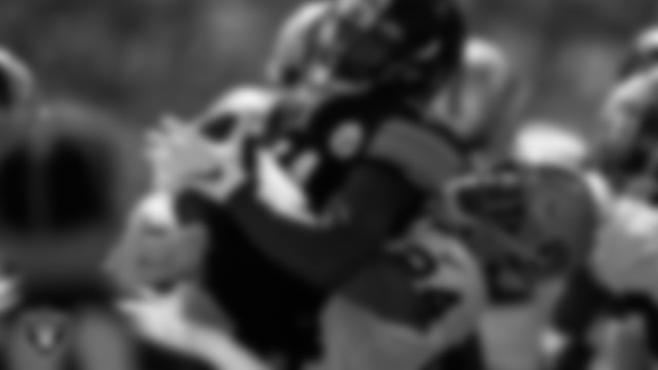 Las Vegas Raiders safety Johnathan Abram (24) makes a tackle during the regular season away game against the Pittsburgh Steelers.