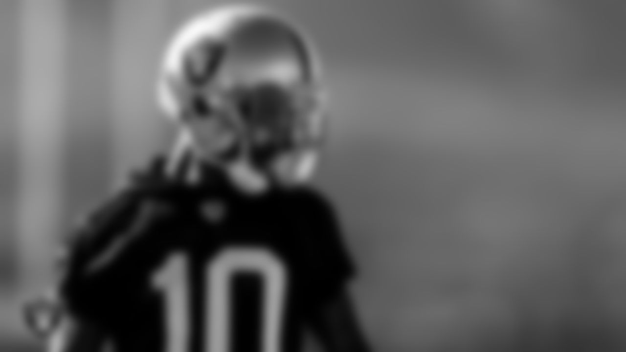 Las Vegas Raiders wide receiver Rico Gafford (10) during practice at Intermountain Healthcare Performance Center.