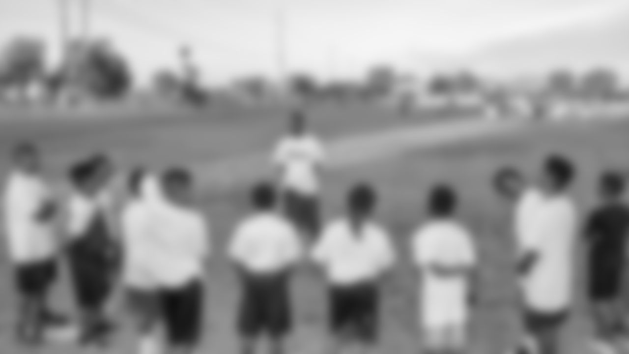 The Raiders host a Gatorade Junior Training Camp, a grassroots football clinic, for athletes from the Southern Nevada Youth Sports Association at Pearson Community Center in North Las Vegas, Nev.
