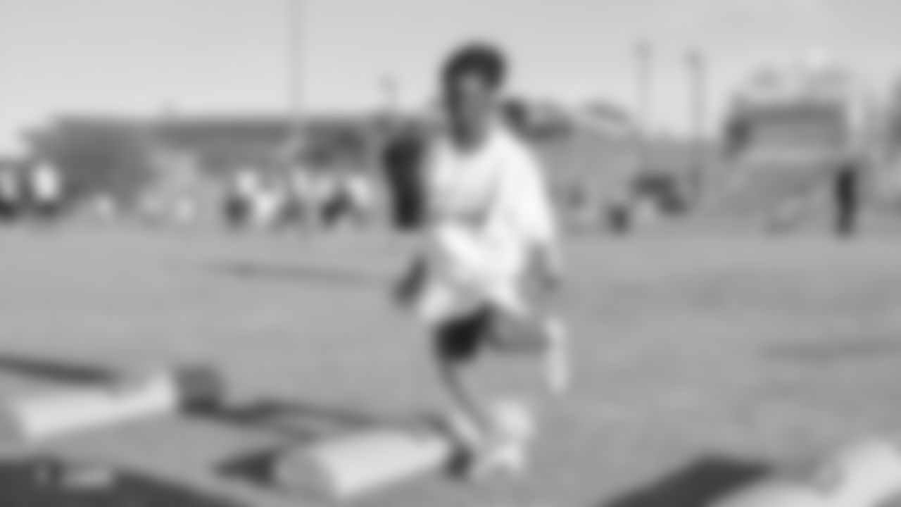The Raiders host a Gatorade Junior Training Camp, a grassroots football clinic, for athletes from the Southern Nevada Youth Sports Association at Pearson Community Center in North Las Vegas, Nev.