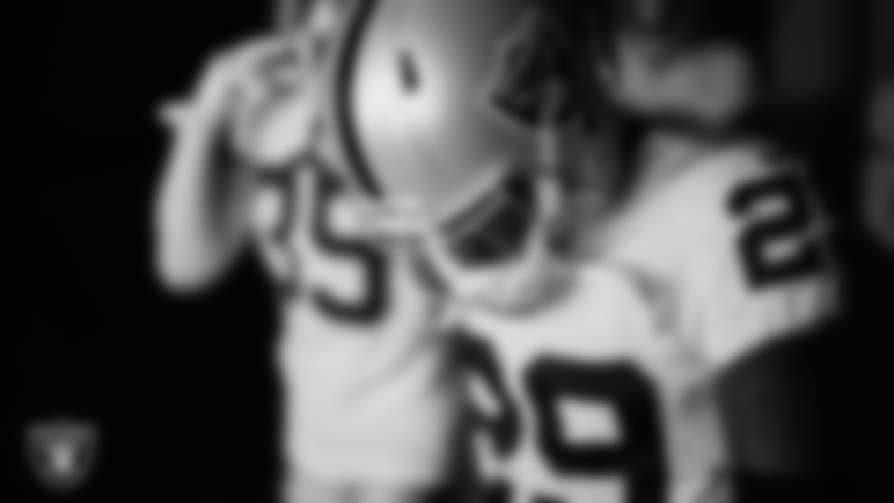 Las Vegas Raiders cornerback Casey Hayward Jr. (29) walks down the tunnel before the regular season away game against the Denver Broncos.