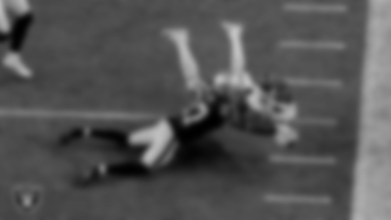 Las Vegas Raiders cornerback Trayvon Mullen (27) during the regular season game against the Kansas City Chiefs at Allegiant Stadium.