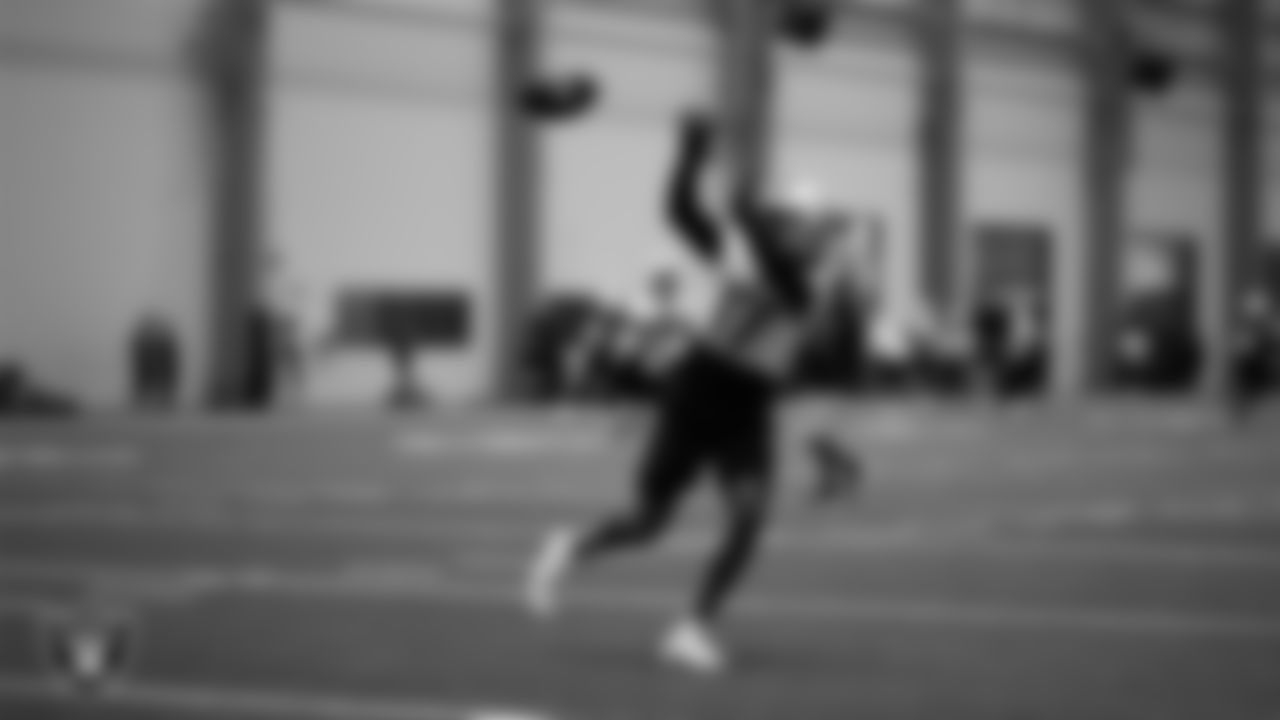 Las Vegas Raiders wide receiver Davante Adams (17) during practice at Intermountain Health Performance Center.