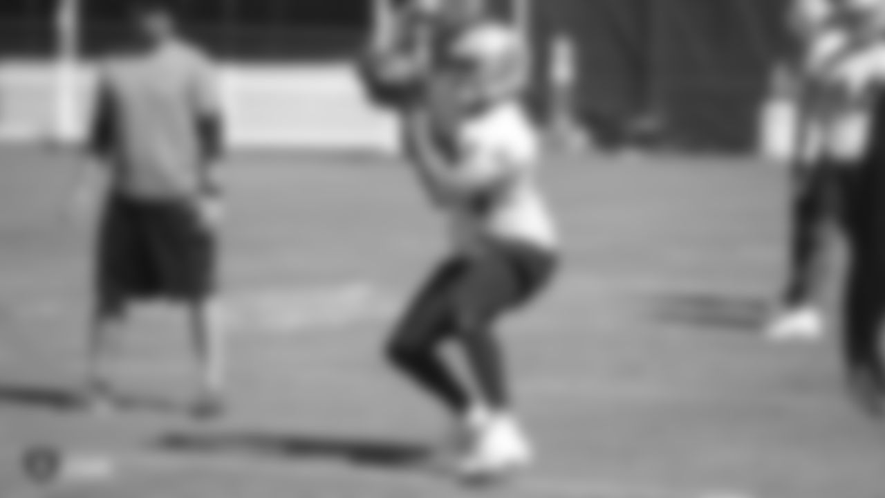 Oakland Raiders wide receiver Marcell Ateman (88) on the field for practice at 2018 Pre-Training Camp at The Oakland Raiders Napa Valley Training Complex, Tuesday, July 24, 2018, in Napa, California.