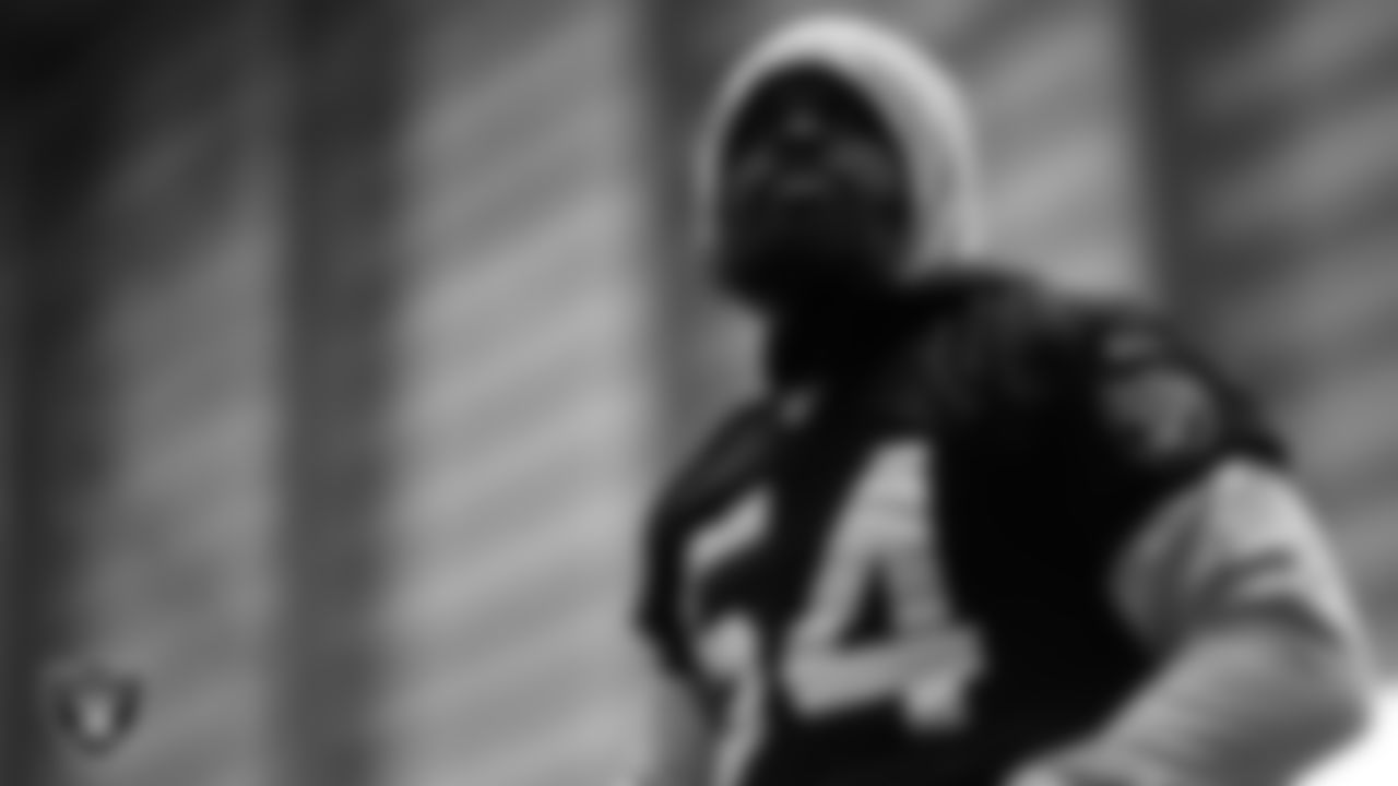 Las Vegas Raiders linebacker Reggie Ragland (54) during practice at Intermountain Healthcare Performance Center.