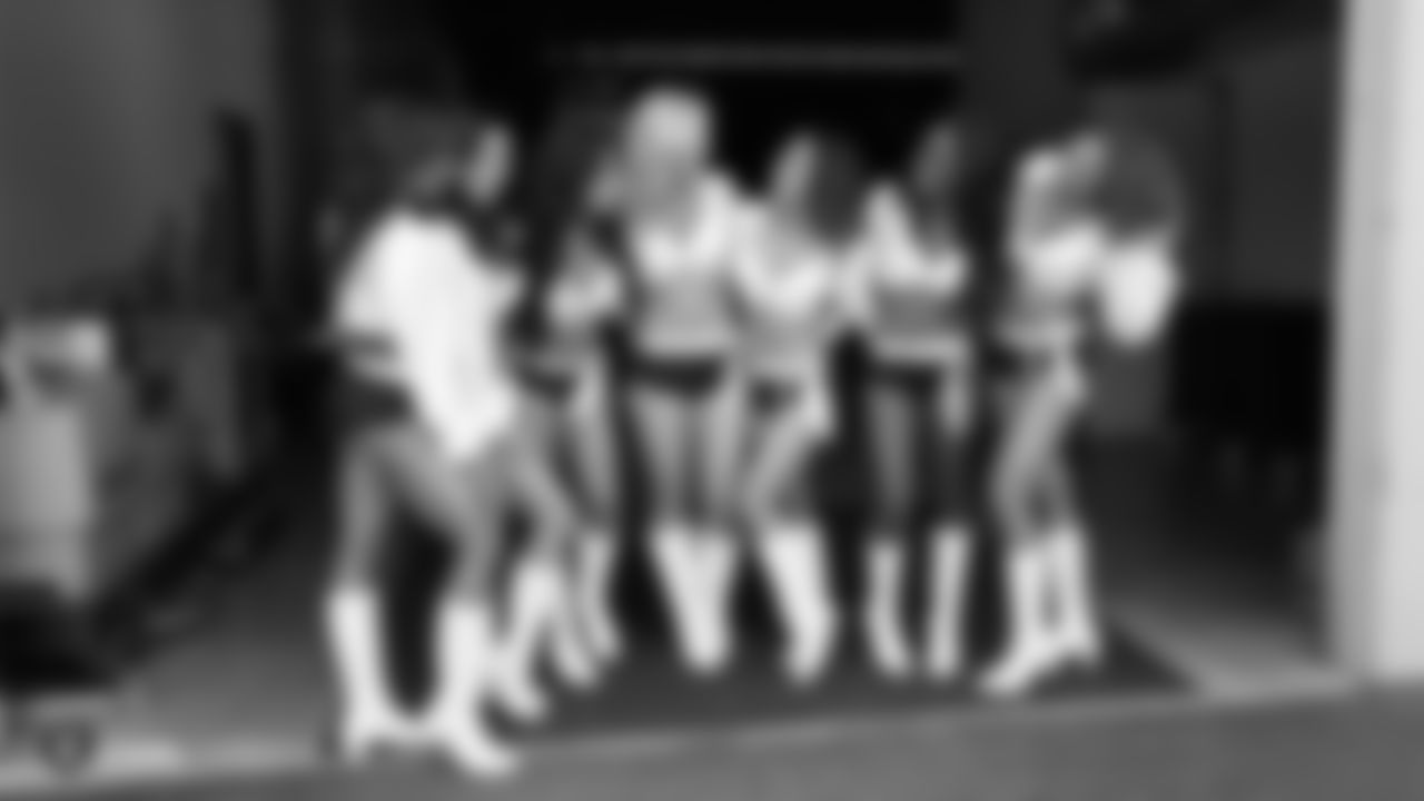 The Raiderettes of Line 3 during their media day shoots.