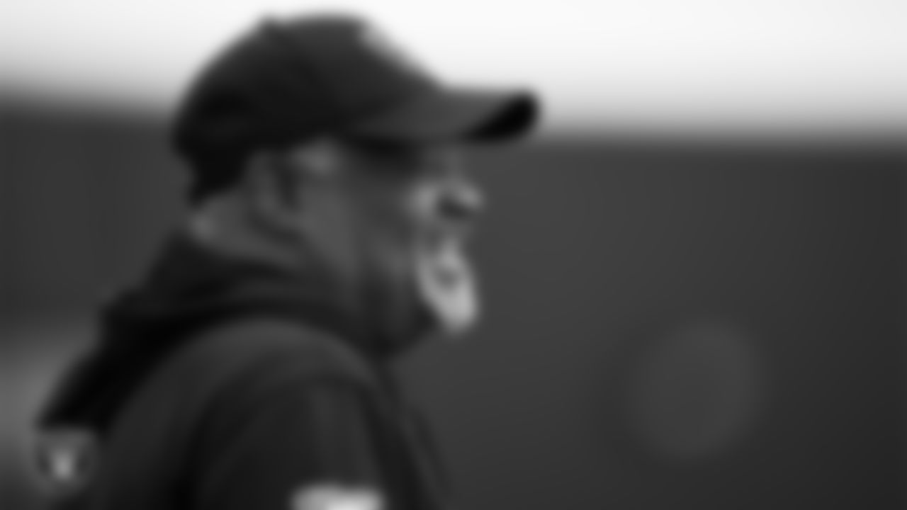 Las Vegas Raiders coaching assistant George Atkinson during practice at Intermountain Healthcare Performance Center.