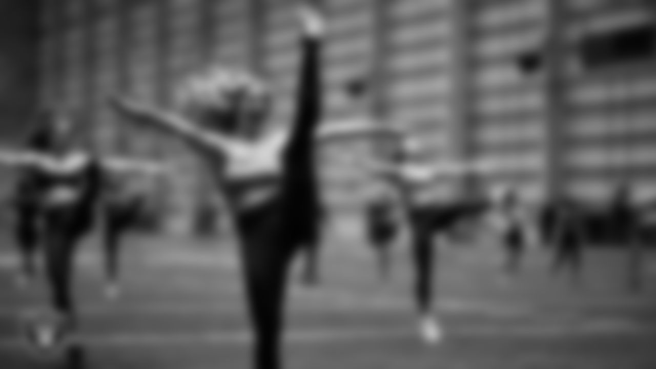 Dancers during a Raiderettes prep clinic at Intermountain Healthcare Performance Center.