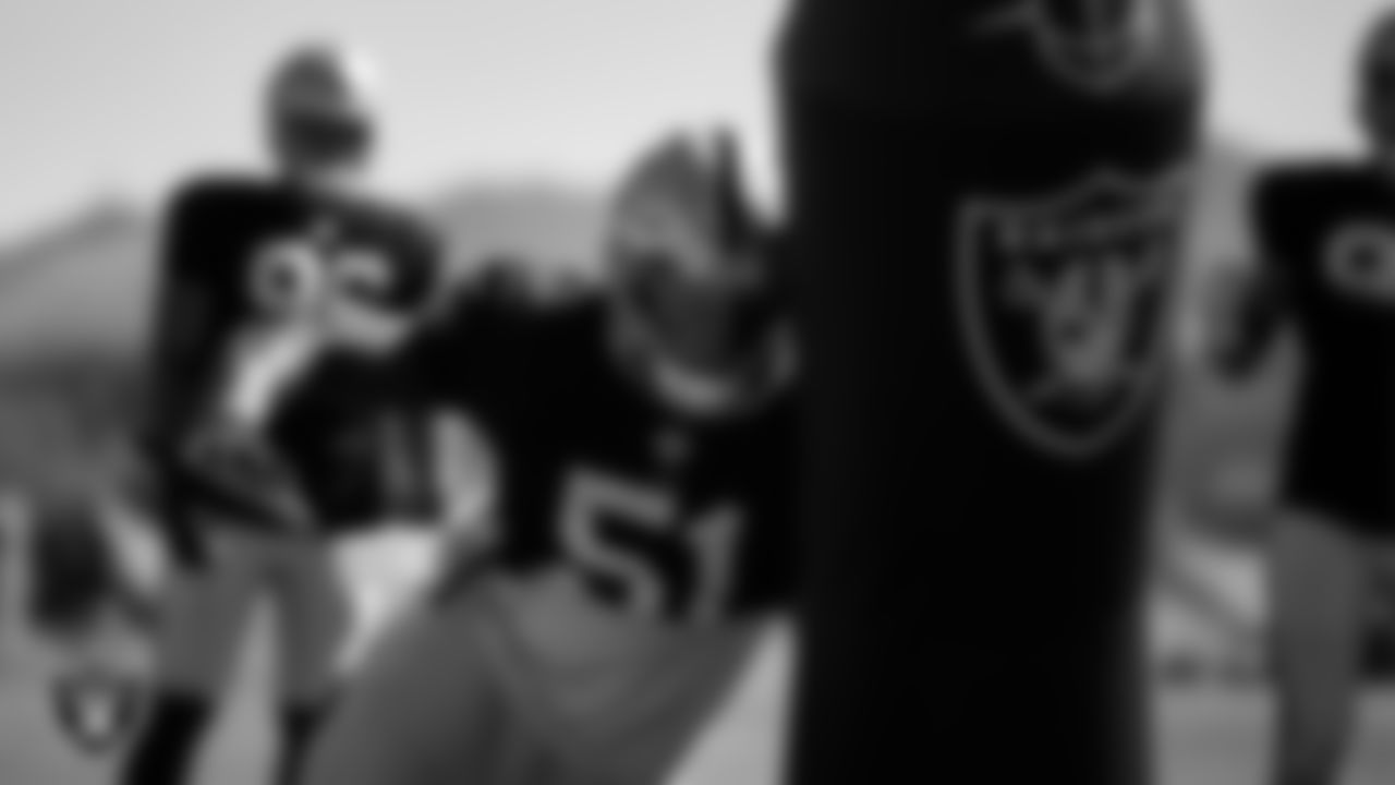 Las Vegas Raiders defensive end Malcolm Koonce (51) during practice at Intermountain Healthcare Performance Center.