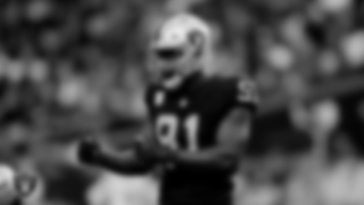 Las Vegas Raiders defensive end Yannick Ngakoue (91) during the regular season home game against the Cincinnati Bengals.