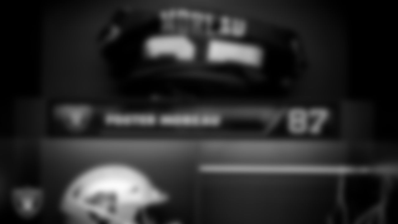 A look inside the Las Vegas Raiders locker room before players arrive for the preseason game against the Seattle Seahawks at Allegiant Stadium.