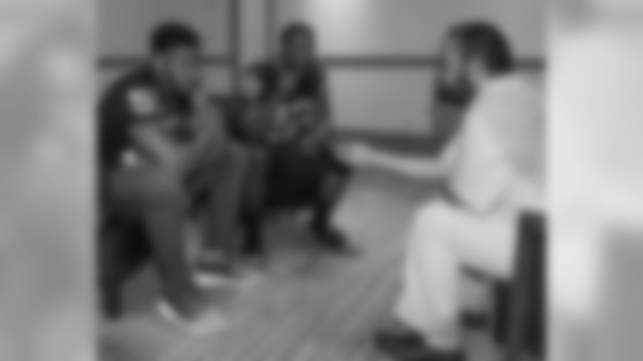 Malcolm Smith and Taiwan Jones sit down for an interview.