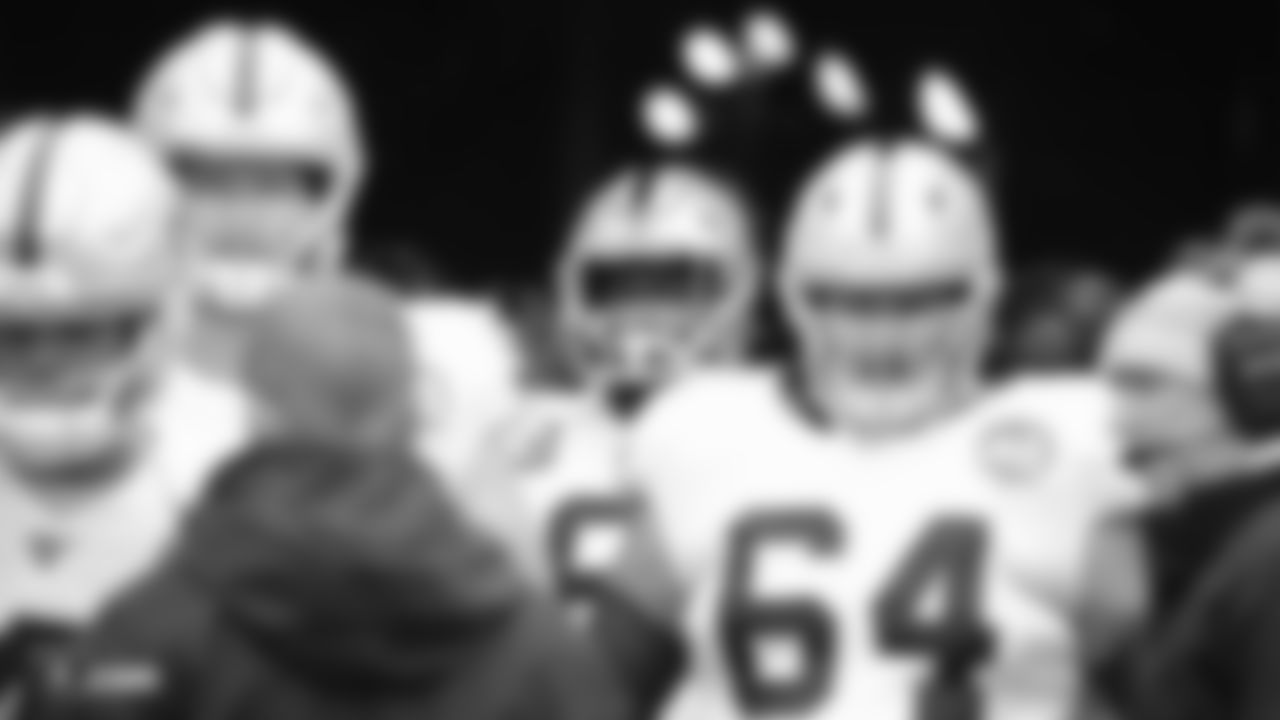 The Raiders are introduced on to the field before the regular season game against the New York Jets.