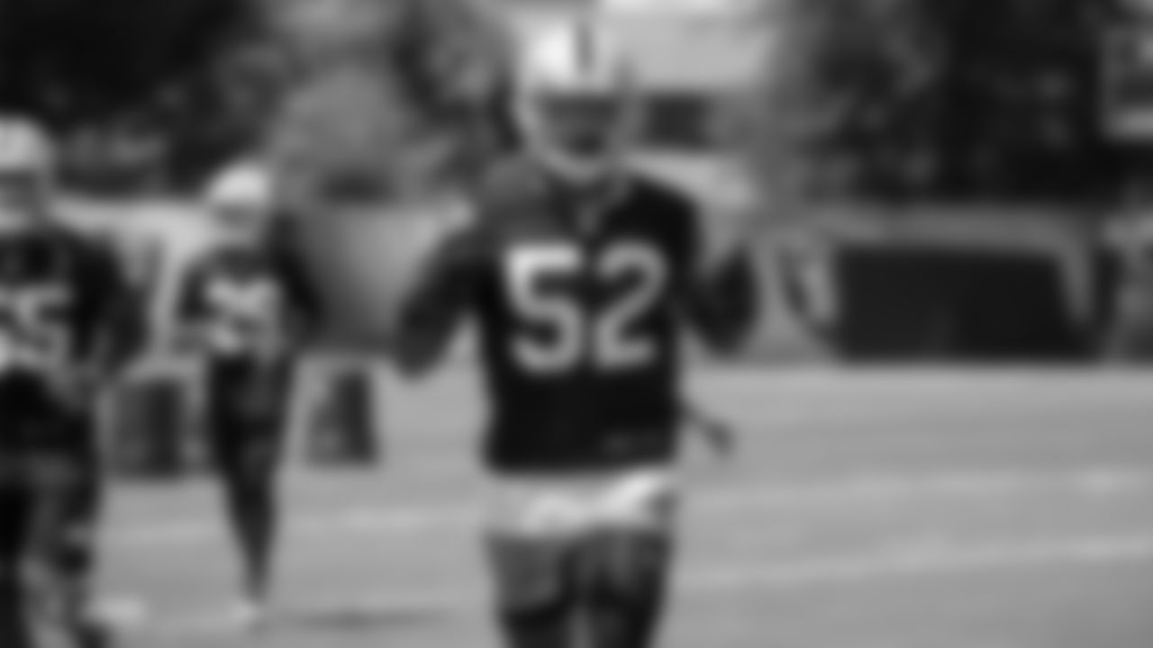 Raiders linebacker Marquel Lee (52) at a Mandatory Minicamp at the Raiders Practice Facility in Alameda, Calif.