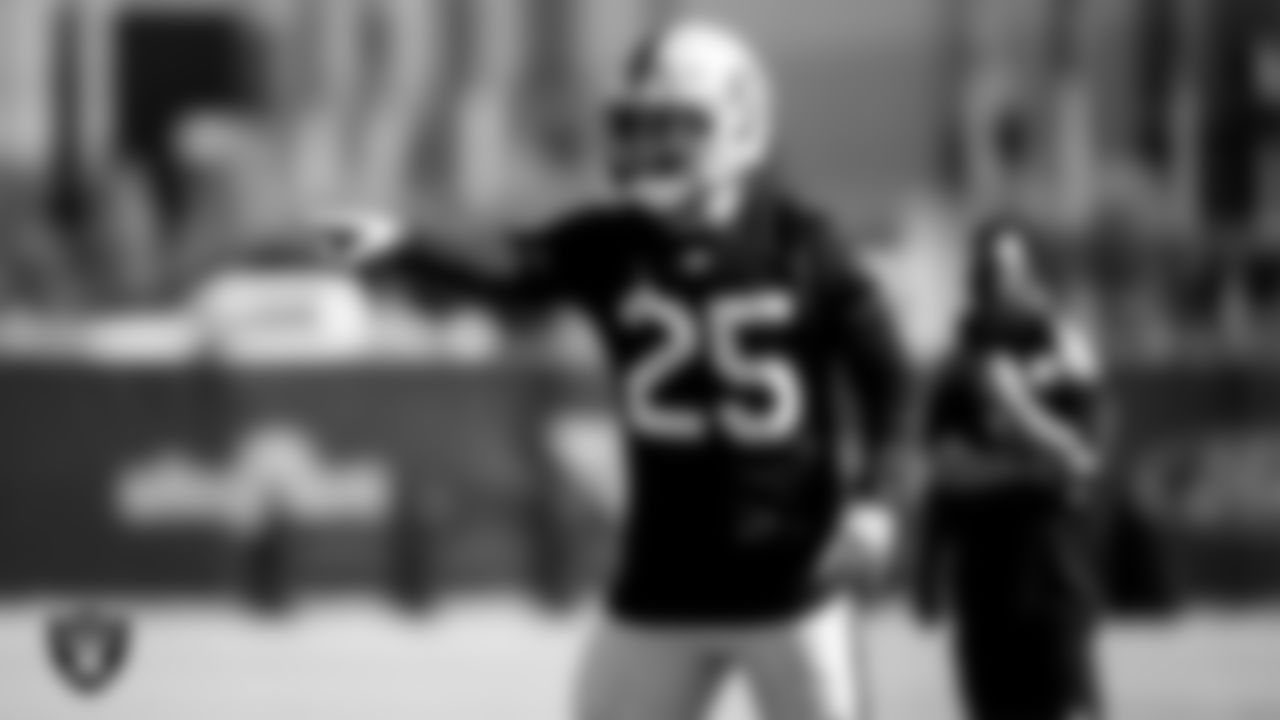 Las Vegas Raiders safety Erik Harris (25) during practice.