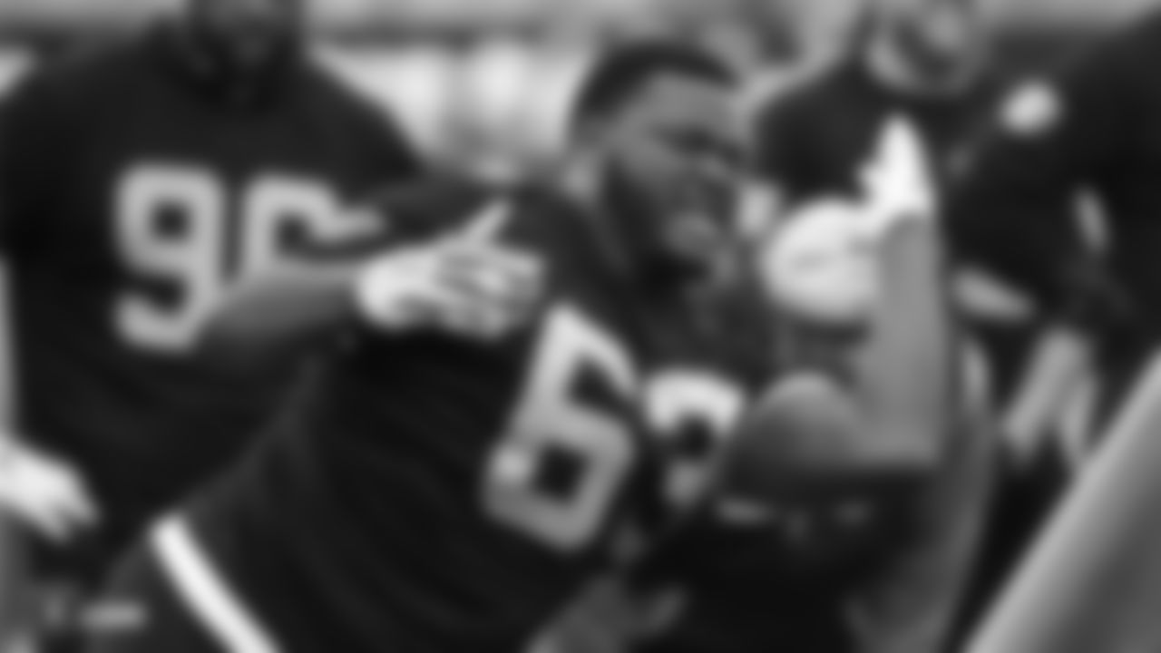 Raiders defensive tackle Ronald Ollie (63) at a workout during phase two of the offseason program at the Raiders Practice Facility in Alameda, Calif.