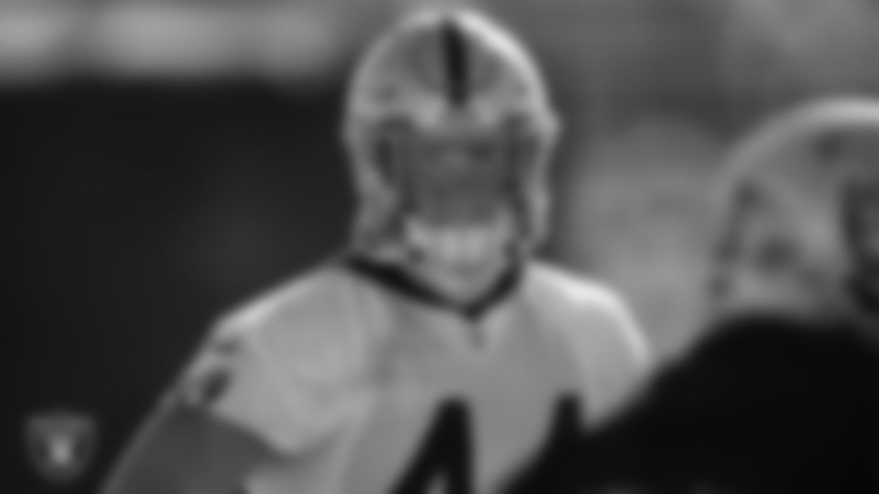 Las Vegas Raiders linebacker Nick Kwiatkoski (44) during practice at Intermountain Healthcare Performance Center.