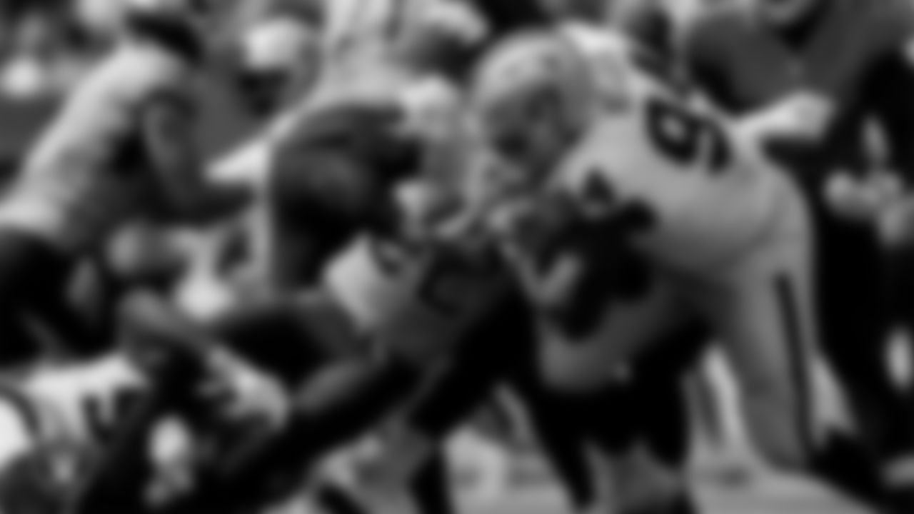 Las Vegas Raiders defensive tackle Matthew Butler (94) during the regular season away game against the Tennessee Titans at Nissan Stadium.