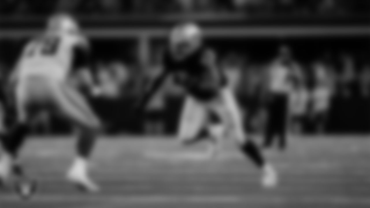 Las Vegas Raiders defensive end Adam Plant (52) during the preseason away game against the Dallas Cowboys at AT&T Stadium.