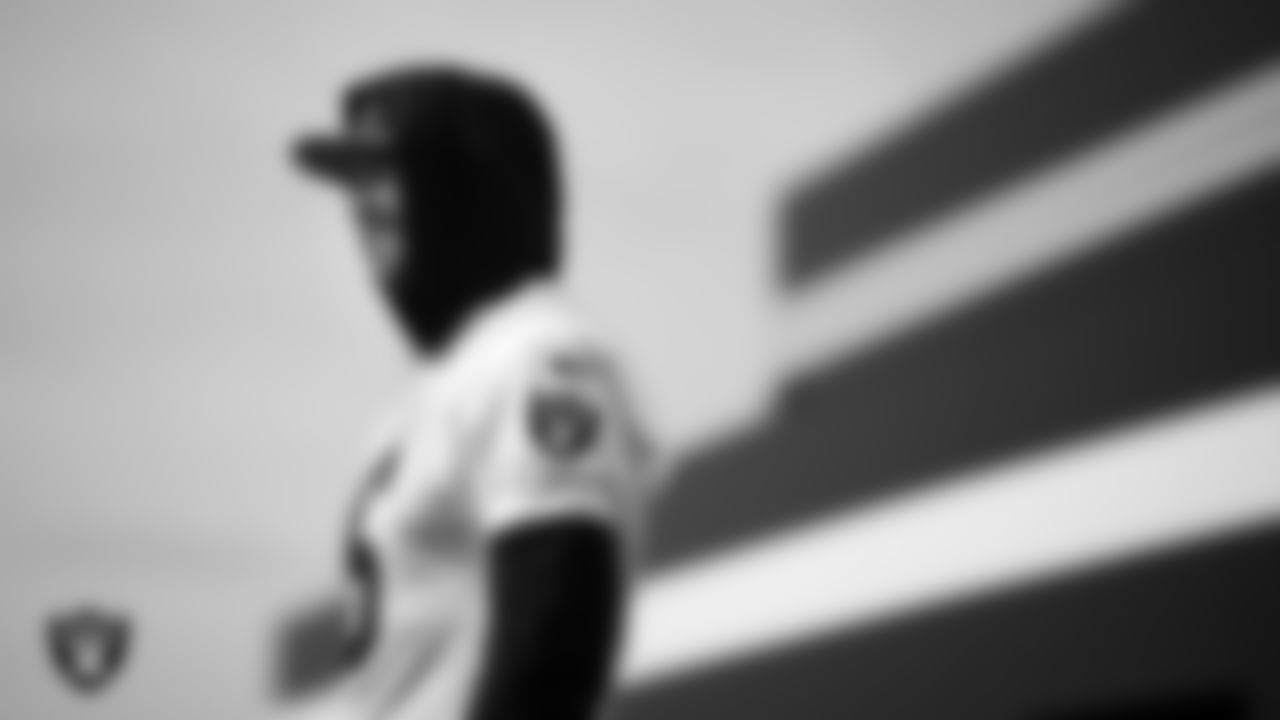 Las Vegas Raiders punter AJ Cole (6) during practice at Intermountain Healthcare Performance Center.
