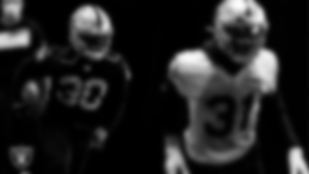 Las Vegas Raiders running back Jalen Richard (30) during practice.