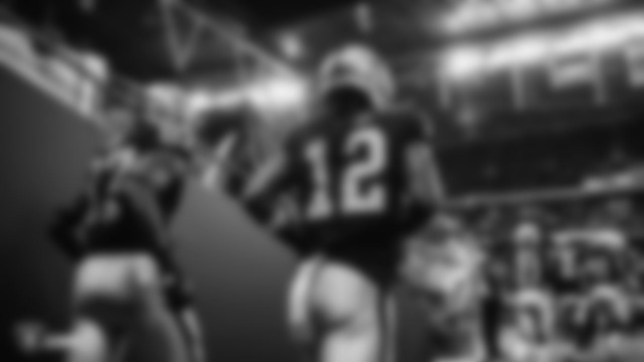 Oakland Raiders wide receiver Martavis Bryant (12) during the Oakland Raiders regular season game against the Seattle Seahawks at Wembley stadium on October 14th, 2018, in London, United Kingdom. The Oakland Raiders lost 27-3.