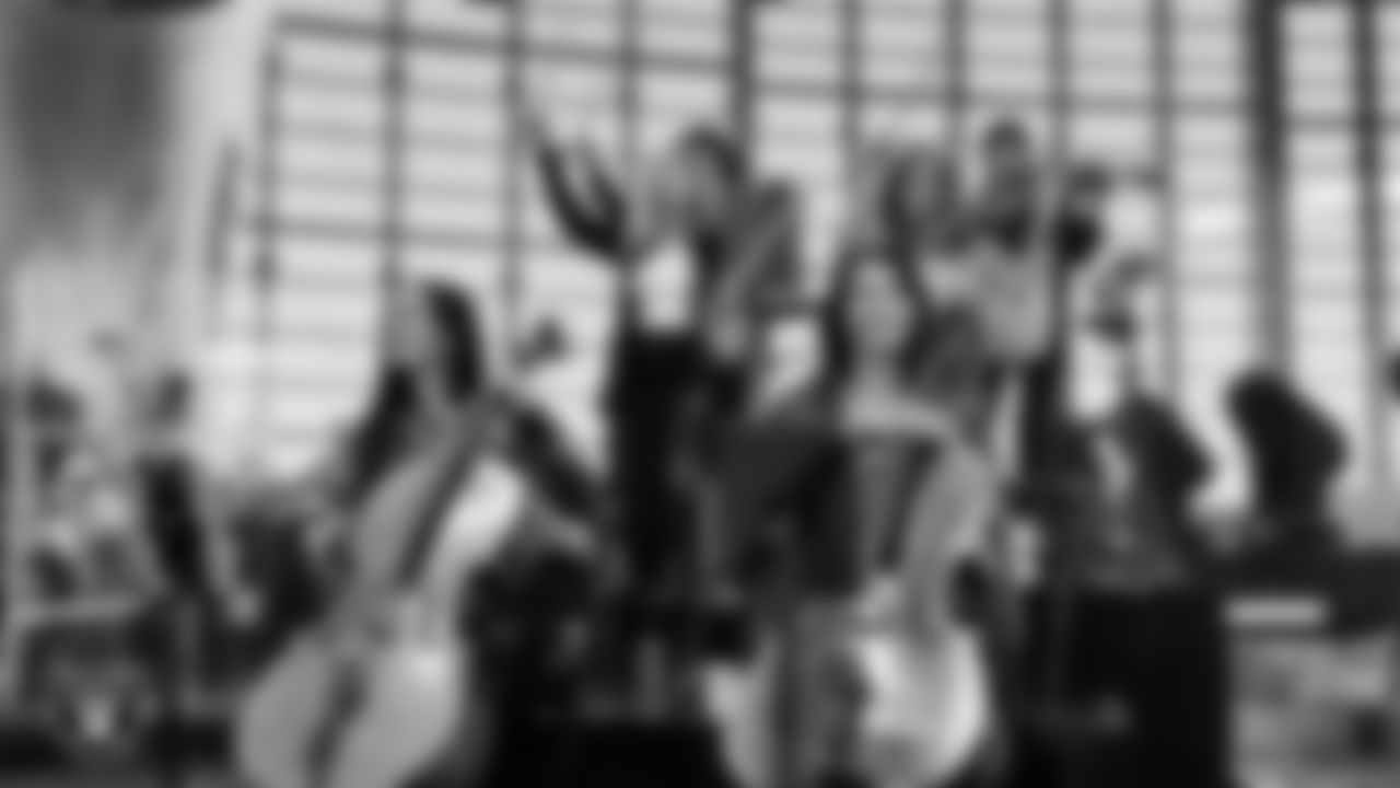 The Raiders House Band performs before the regular season home game against the Pittsburgh Steelers at Allegiant Stadium.