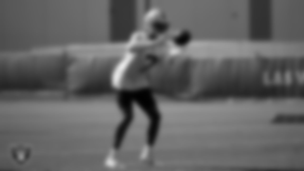 Las Vegas Raiders wide receiver Zay Jones (7) on the field for Mandatory Minicamp.
