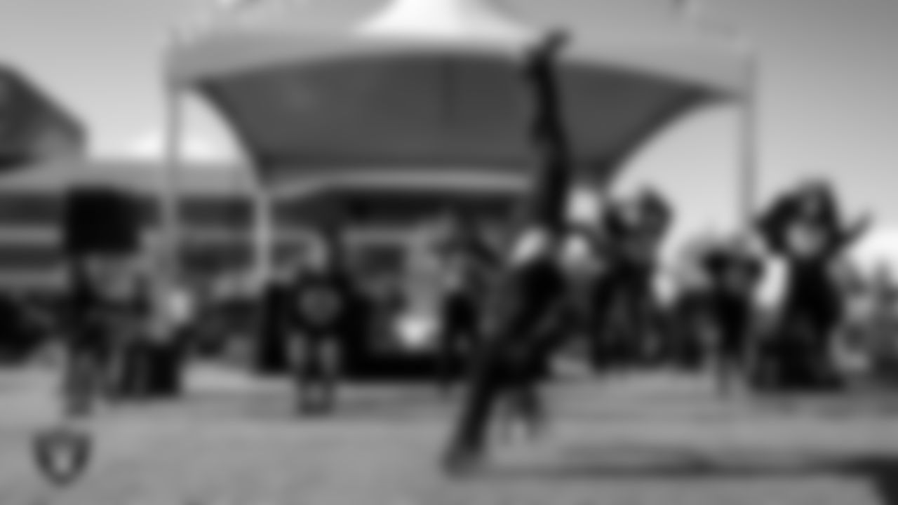 The Playground LV Dance Group performs during the P.A.C.E. kickoff event at Las Vegas Raiders Headquarters, Thursday, May 18, 2023, in Henderson, Nev.