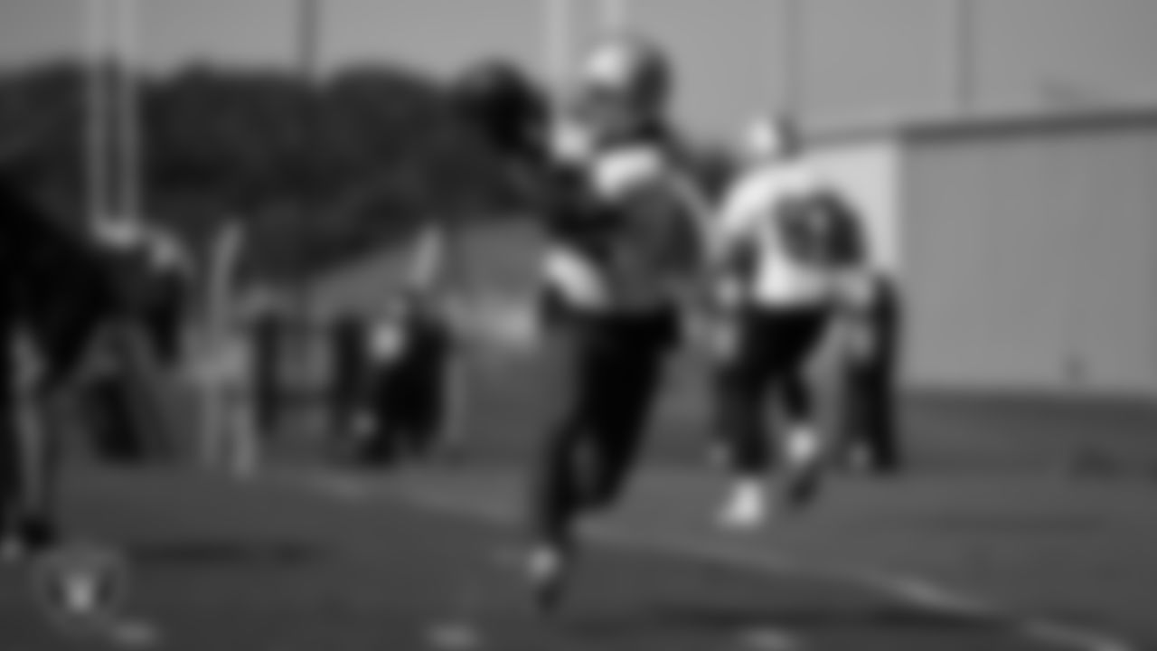 Las Vegas Raiders running back Ameer Abdullah (22) during practice.