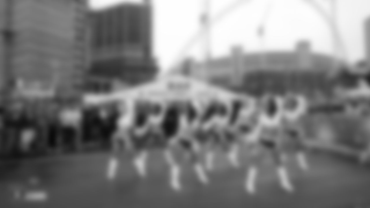 The Raiderettes tour London before the Oakland Raiders game against the Seattle Seahawks at Wembley Stadium, Sunday, October 14, 2018, in London, England. The Oakland Raiders lost 27-3.